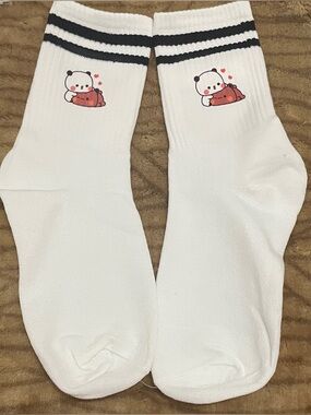 Bubu and Dudu Socks - panda and bear socks design 1